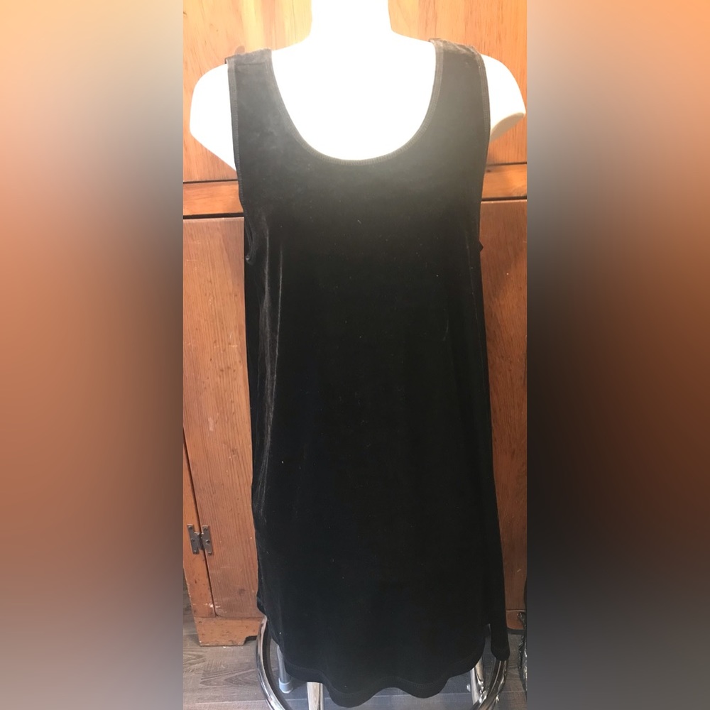 Carole Little - Street Wear Black VelourDress/Jumper - Size Large
